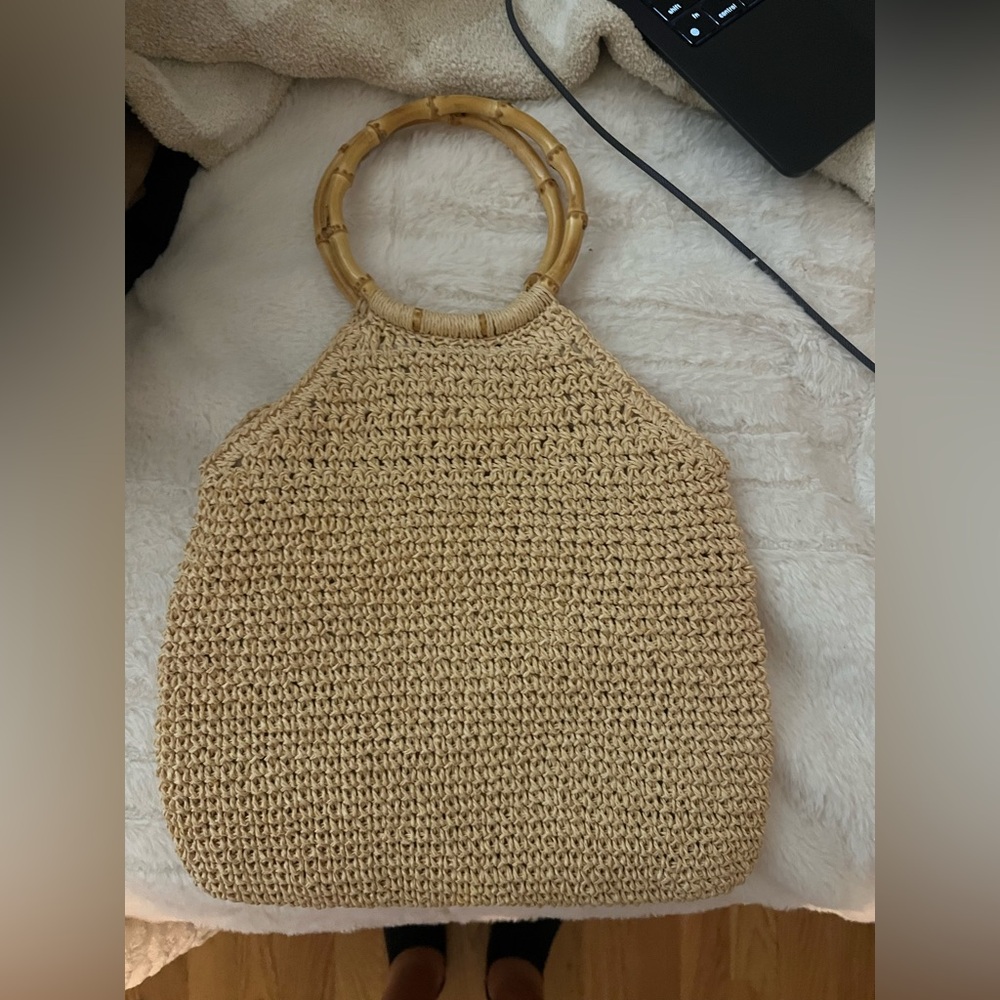 Vintage Faded Glory Woven Wicker Bag
